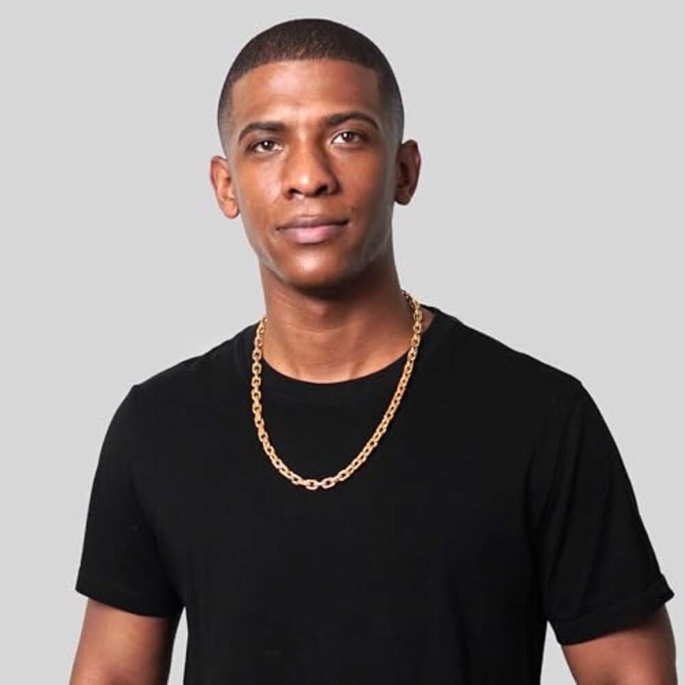 Men's Rectangular Link Chain Necklace Stainless S… - image 3